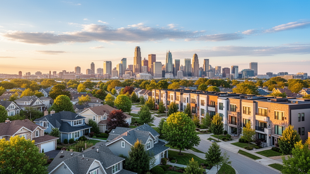 Modern residential homes representing property searches across the United States